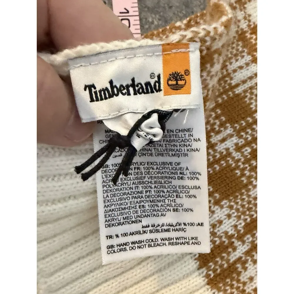 Timberland Buffalo Plaid Scarf‎ Knit Rectangle Preppy Academia Outdoors Camp